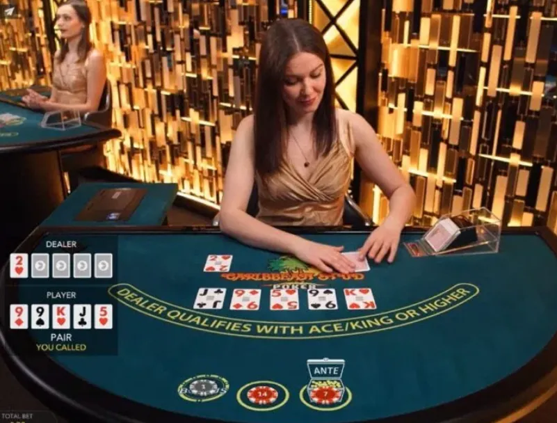 Giải trí cực đã cùng các tính năng casino tại Caribbean Stud Poker