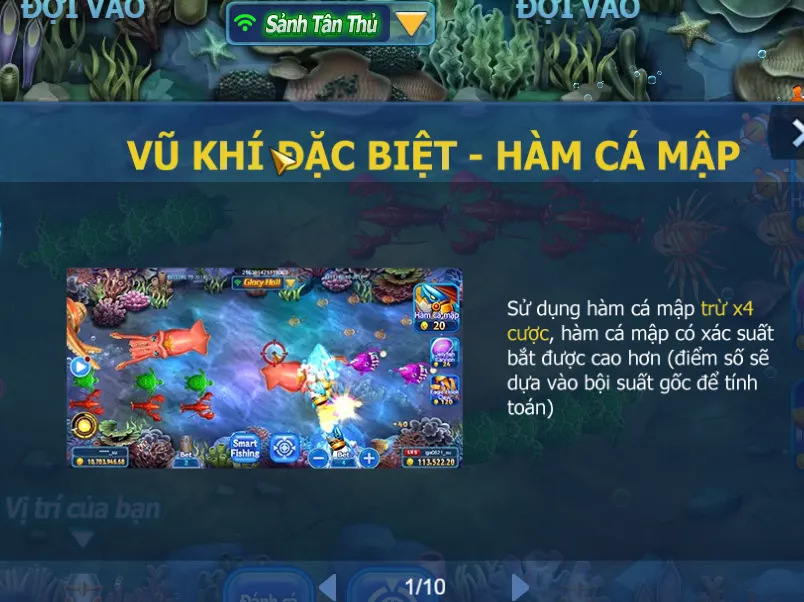 Các tính năng hỗ trợ bet thủ của game Dàn Sao Đánh Cá