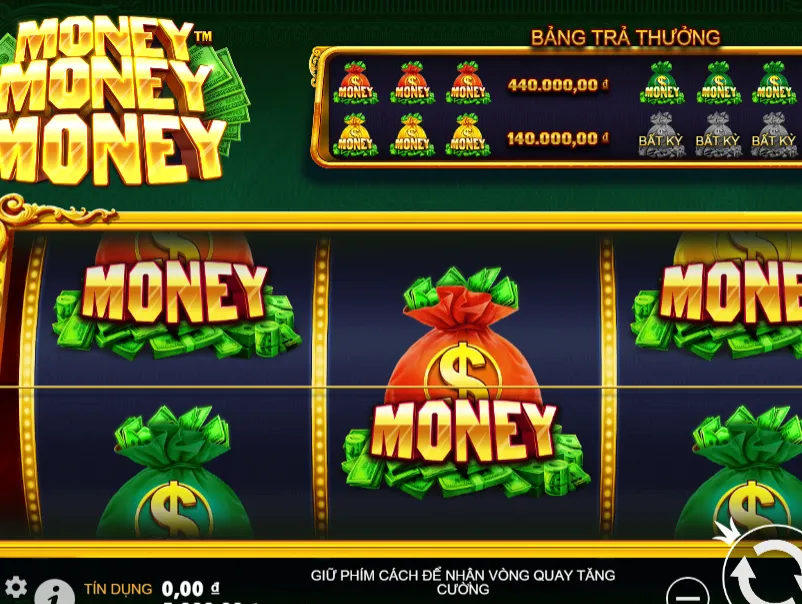 Gameplay quay slot siêu độc đáo của game Money X3